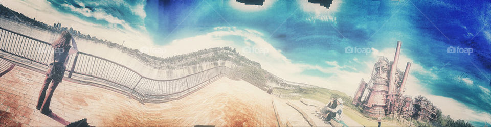 Glitch art panorama photography by Ken Morris of LargerStory