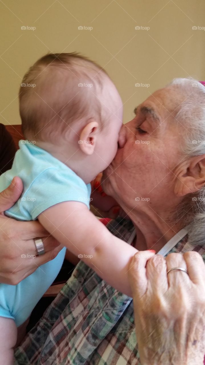 Great grandma to Baby Love. my grandmother is in Hospice care and we take son to brighten her day!