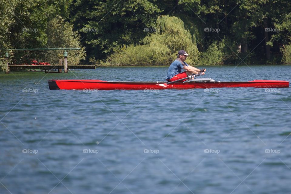 Man On Canoe