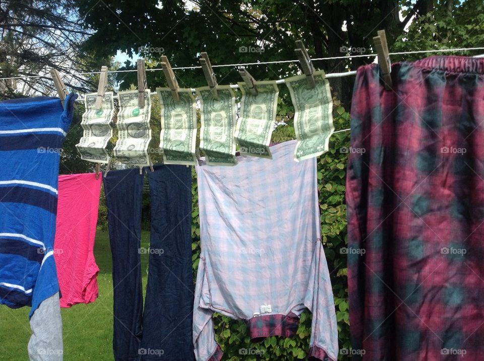 Laundering money