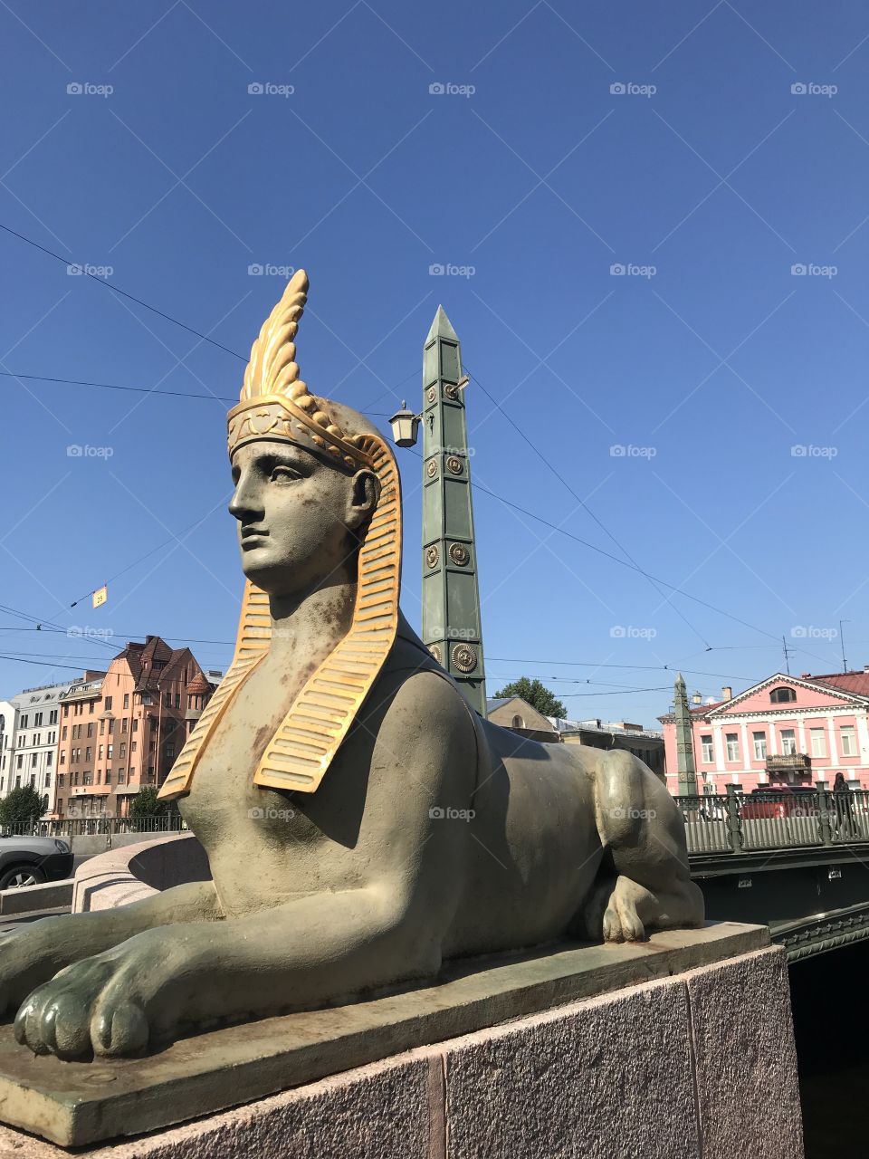 Egyptian Bridge, St. Petersburg, Russia    Egyptian Bridge - a bridge across the Fontanka River in the Admiralteysky District of St. Petersburg, connects Pokrovsky and Nameless Islands. The bridge is a monument of history and culture. 🇷🇺