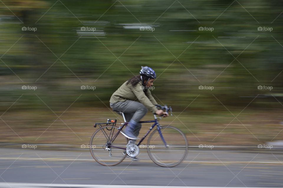 Biker in Prospect Park, Brooklyn