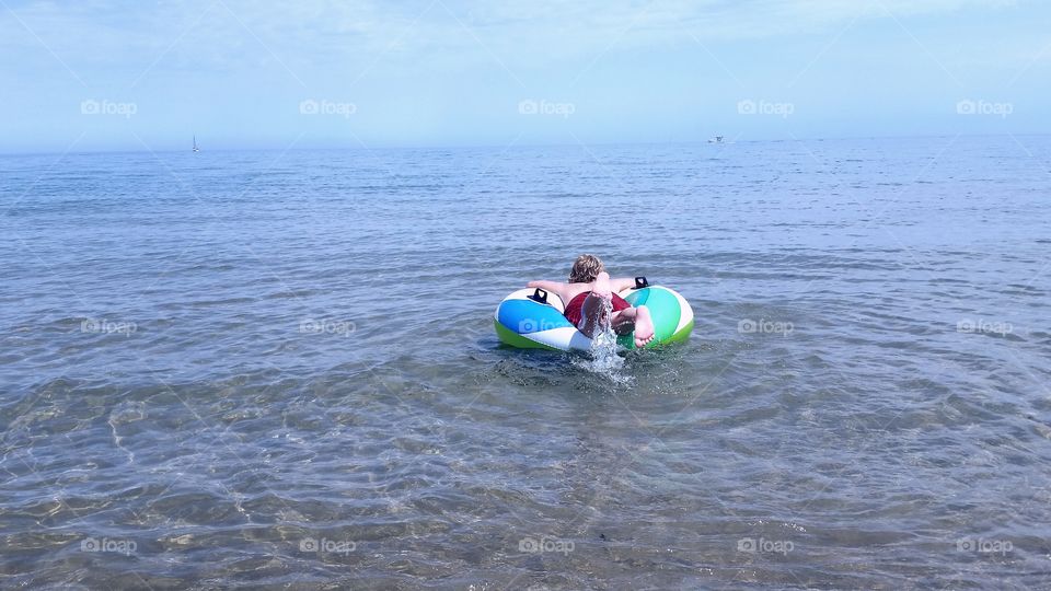 alone and content at the beach