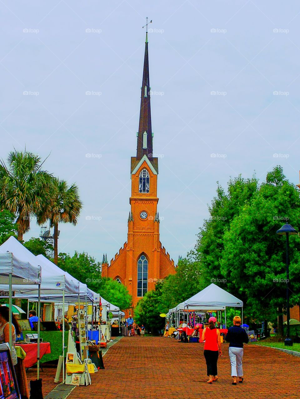 Orange brick Church 