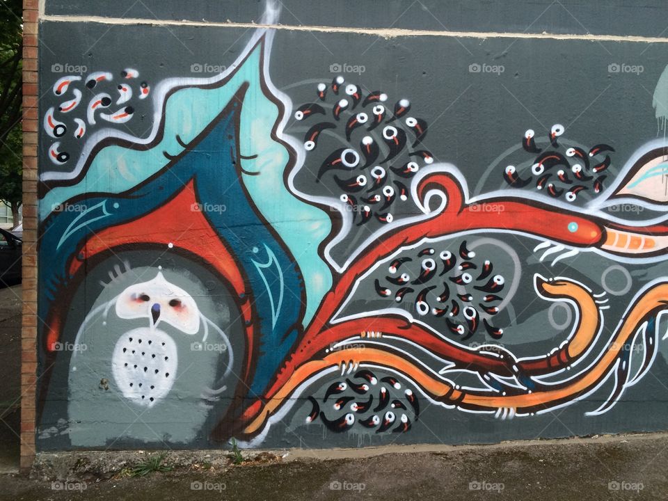 Graffiti on a Seattle street.