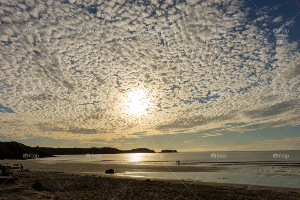 sundown and clouds