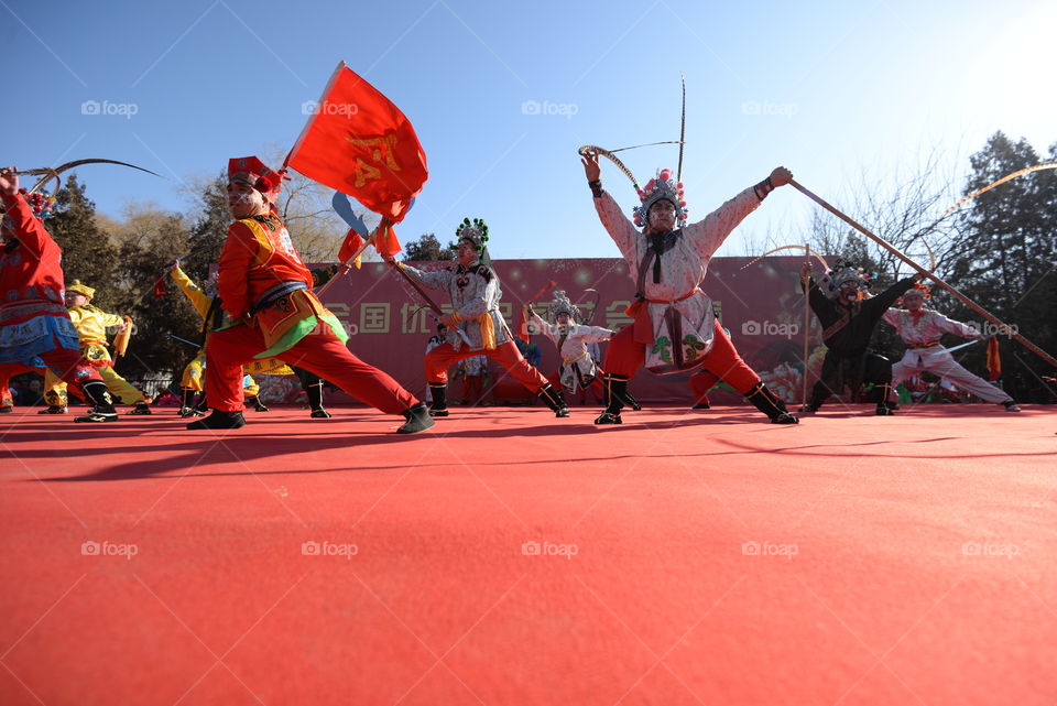 chinese spring festival in Beijing, the fighters