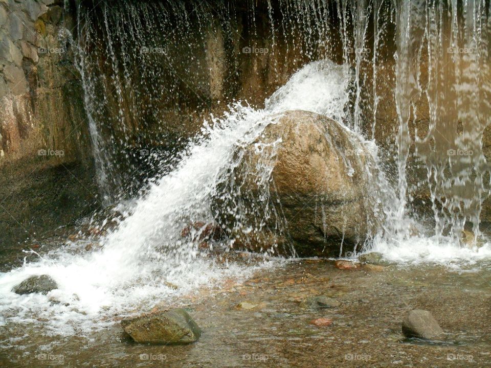 Waterfall, Water, Stream, River, No Person