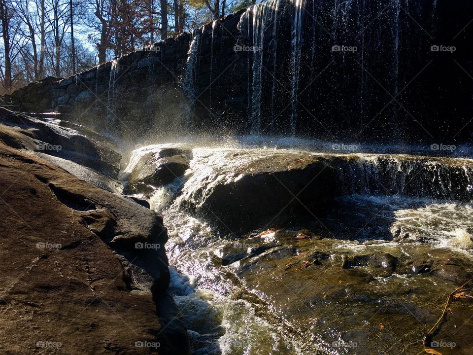 Waterfall at Yates Mill Park