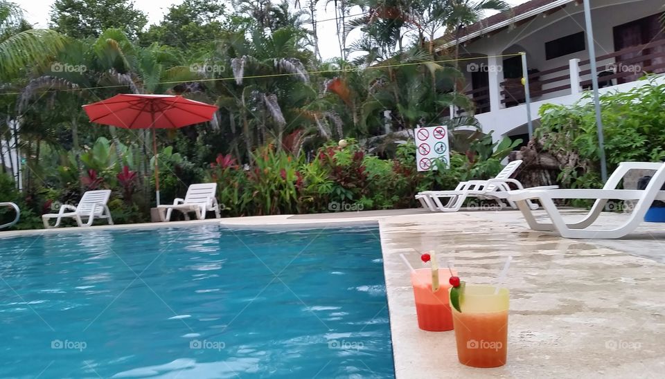 Dug Out Pool, Tropical, Resort, Chair, Poolside