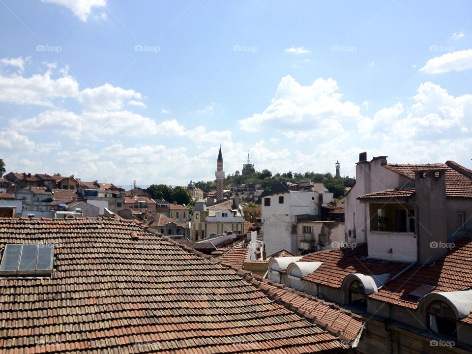 sky town roof view by penguincody