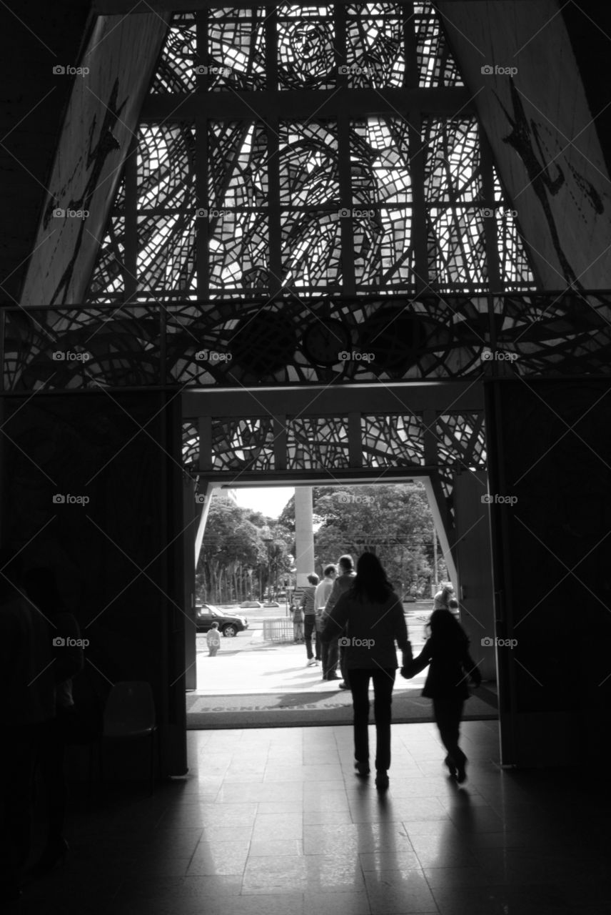 People, Monochrome, City, Street, Bridge