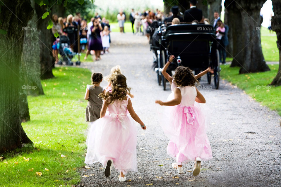 Girls running