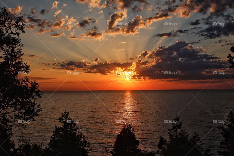 Dramatic sky over sea