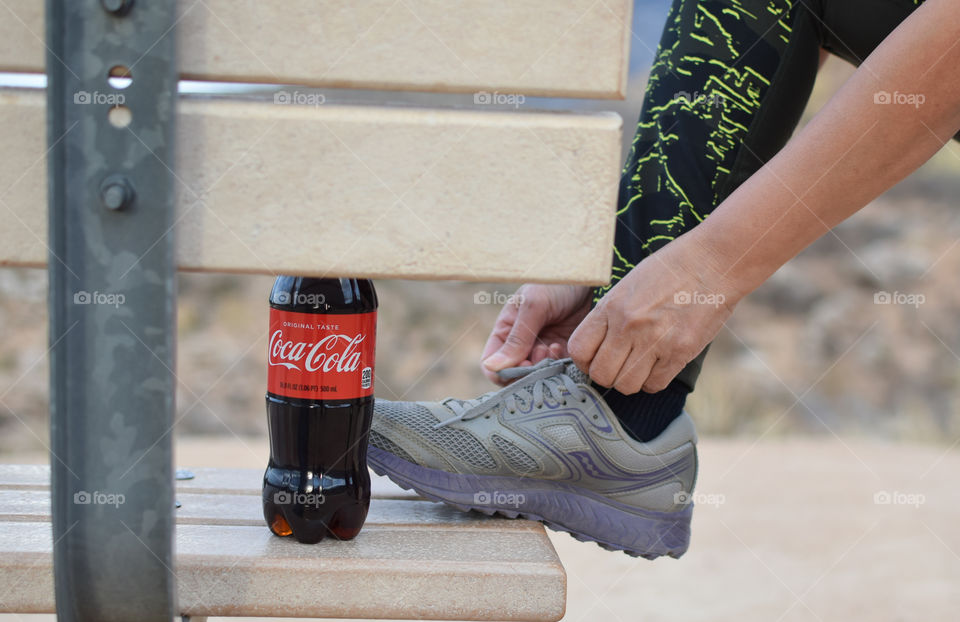 Hiking with coke 