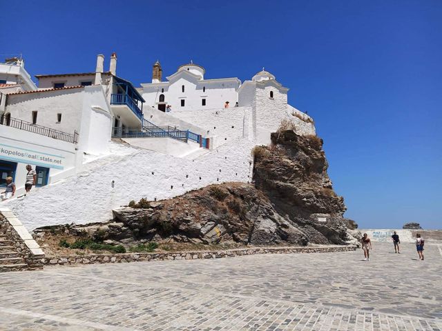 Beautiful church of St.George in Skopelos Island.