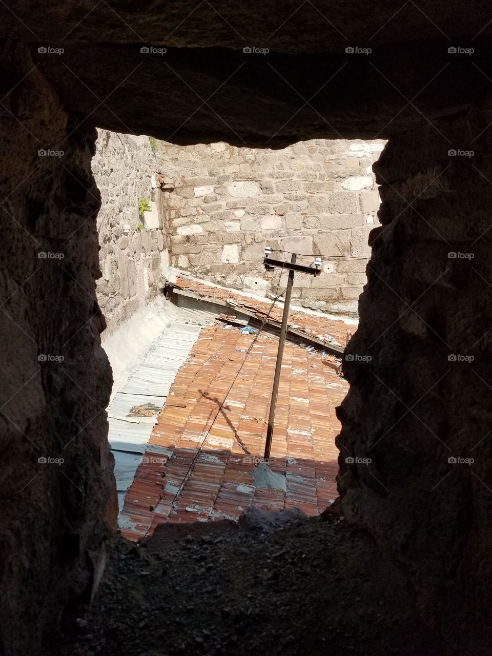 view from a window in the ankara castle in Turkey