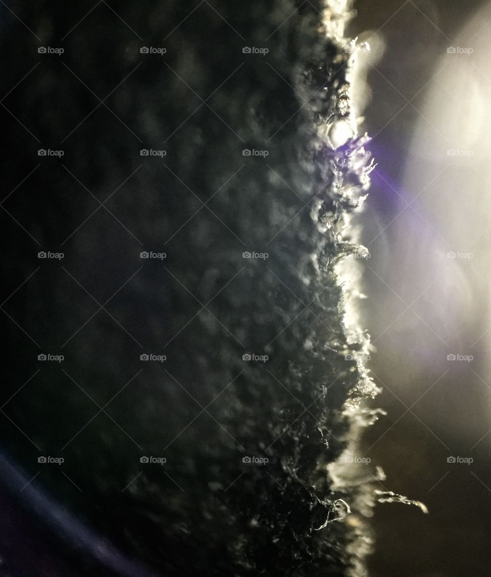 Jeans micro texture by microscope lens kit with smarth phone