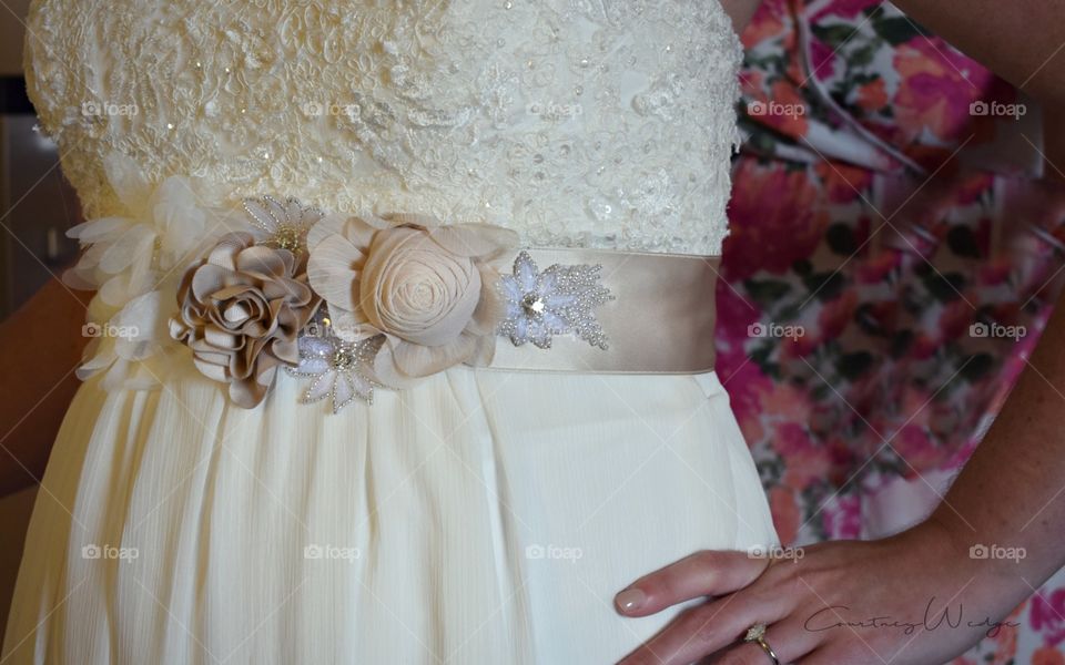 Wedding Gown Sash/Details