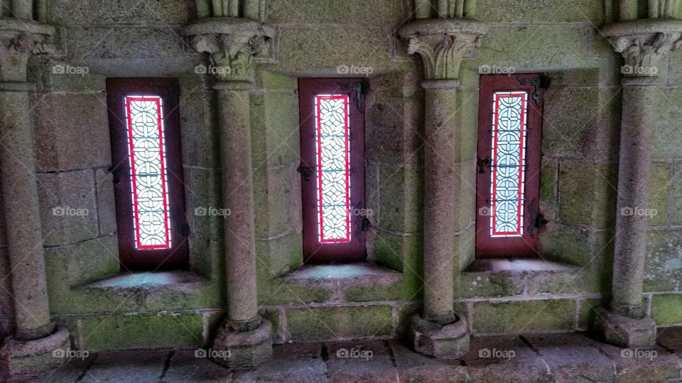 Some windows inside Mont Saint Michel in France