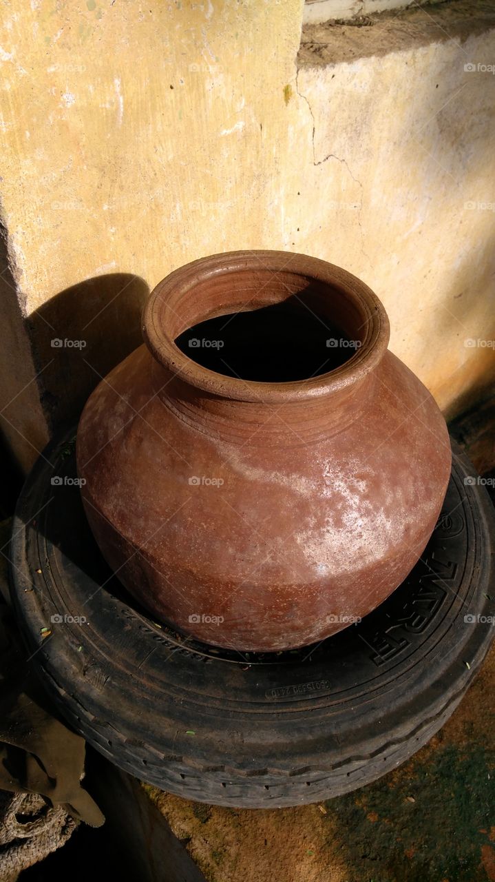 Close-up of empty pot