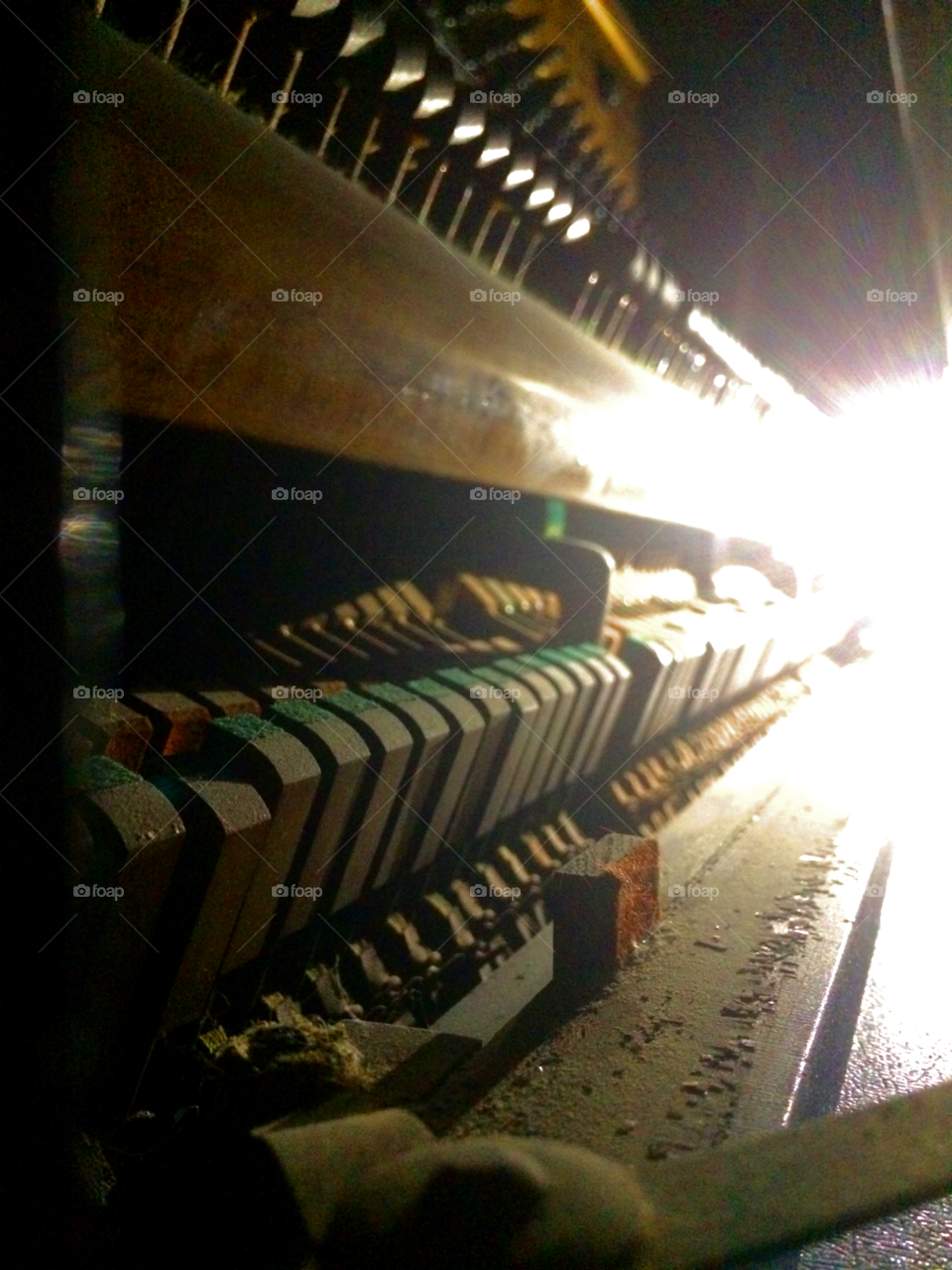 Heartstrings. Taking a look at the inside of my upright piano.