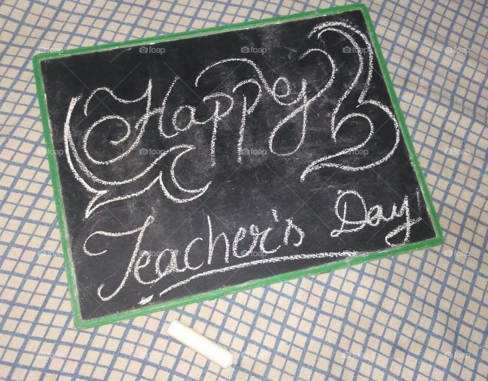 Teacher's day.  celebrating in the object
