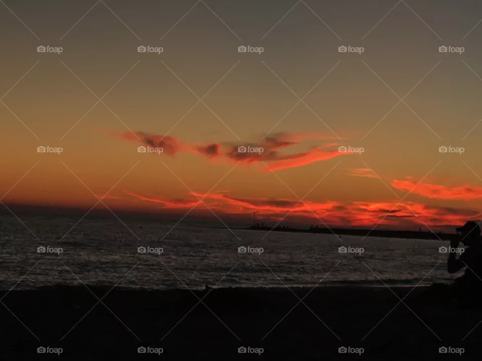 Sunset, Beach, Sea, Ocean, Water