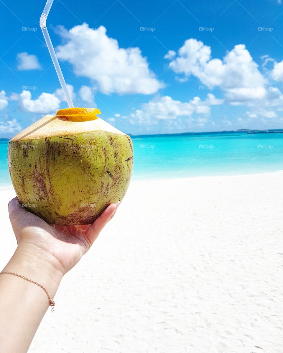 Coconut water in the Maldives