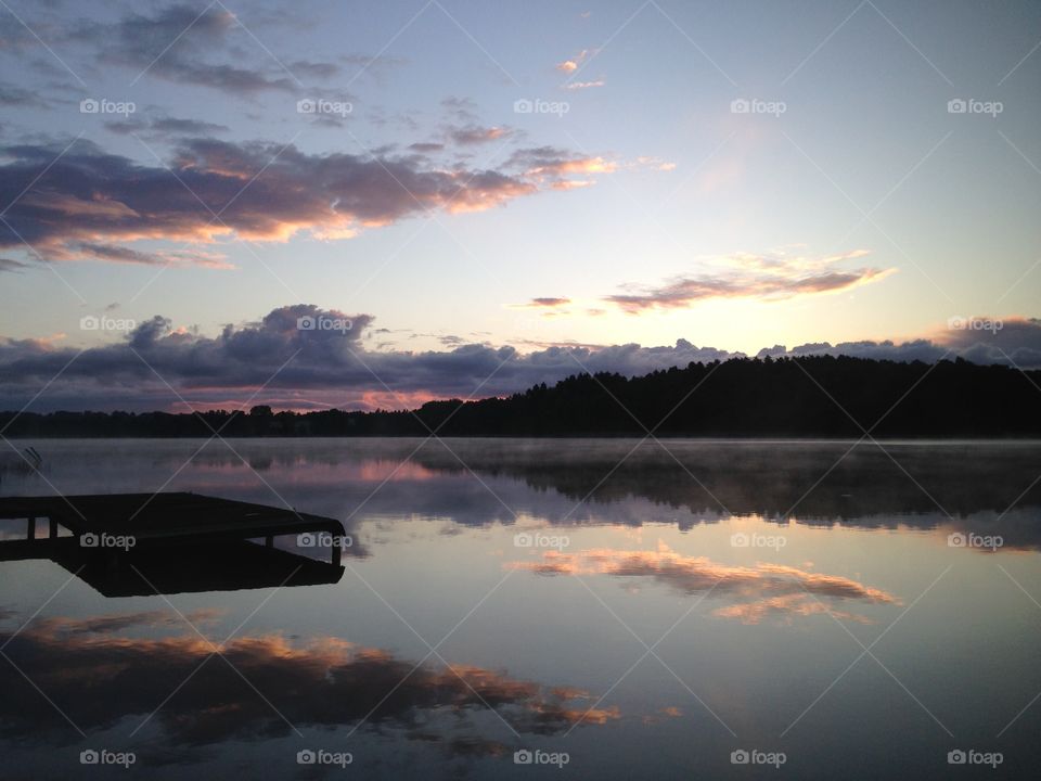 Sunset, Dawn, Water, No Person, Sun