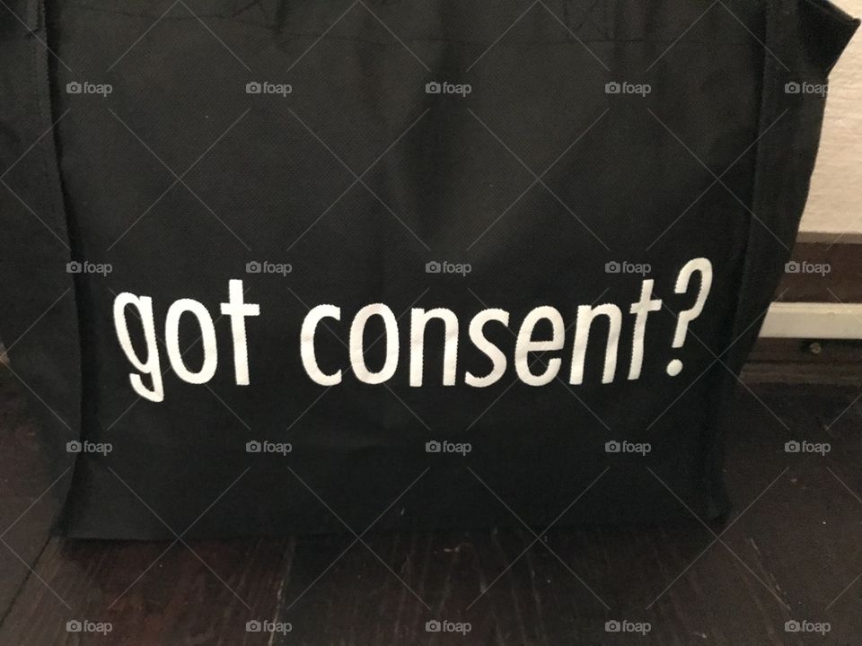 Got consent? Bag from sexual assault conference