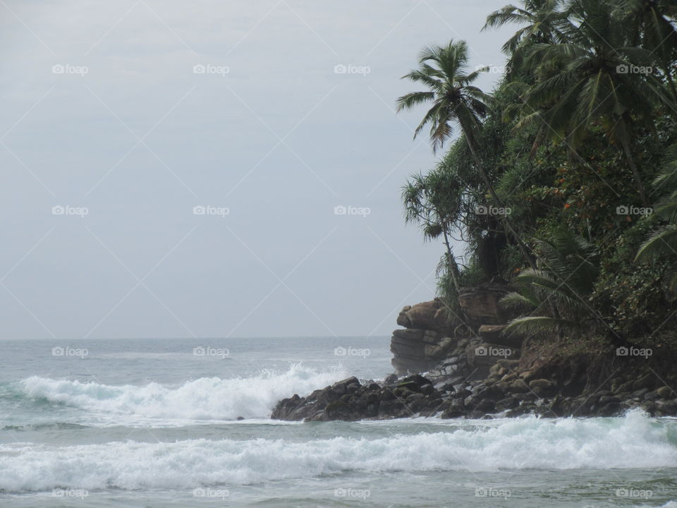 Waves on Sri Lankan coast