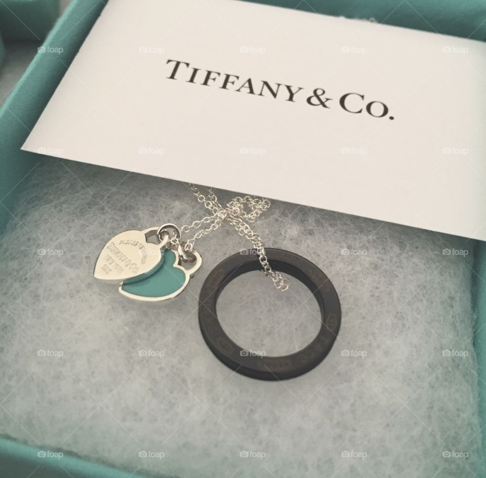 My girlfriend and I bought each other anniversary gifts from Tiffany & Co. in NYC.