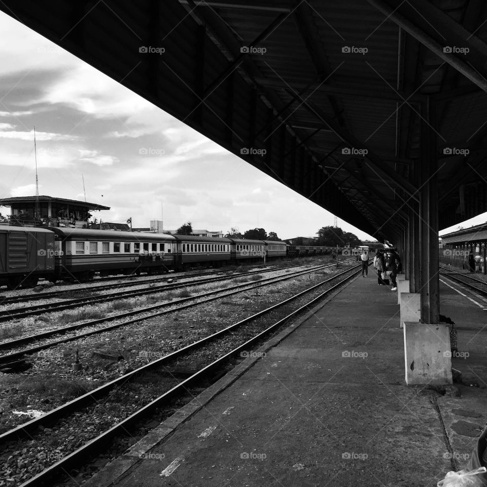 Hatyai junction, the most southern railway junction of Thailand. 