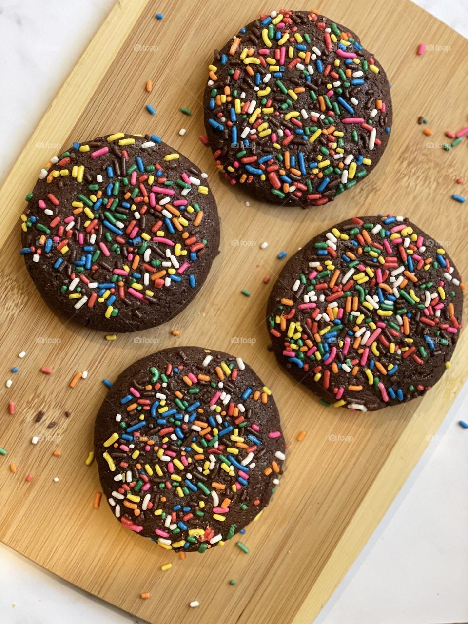 Chocolate Cookies with Sprinkles