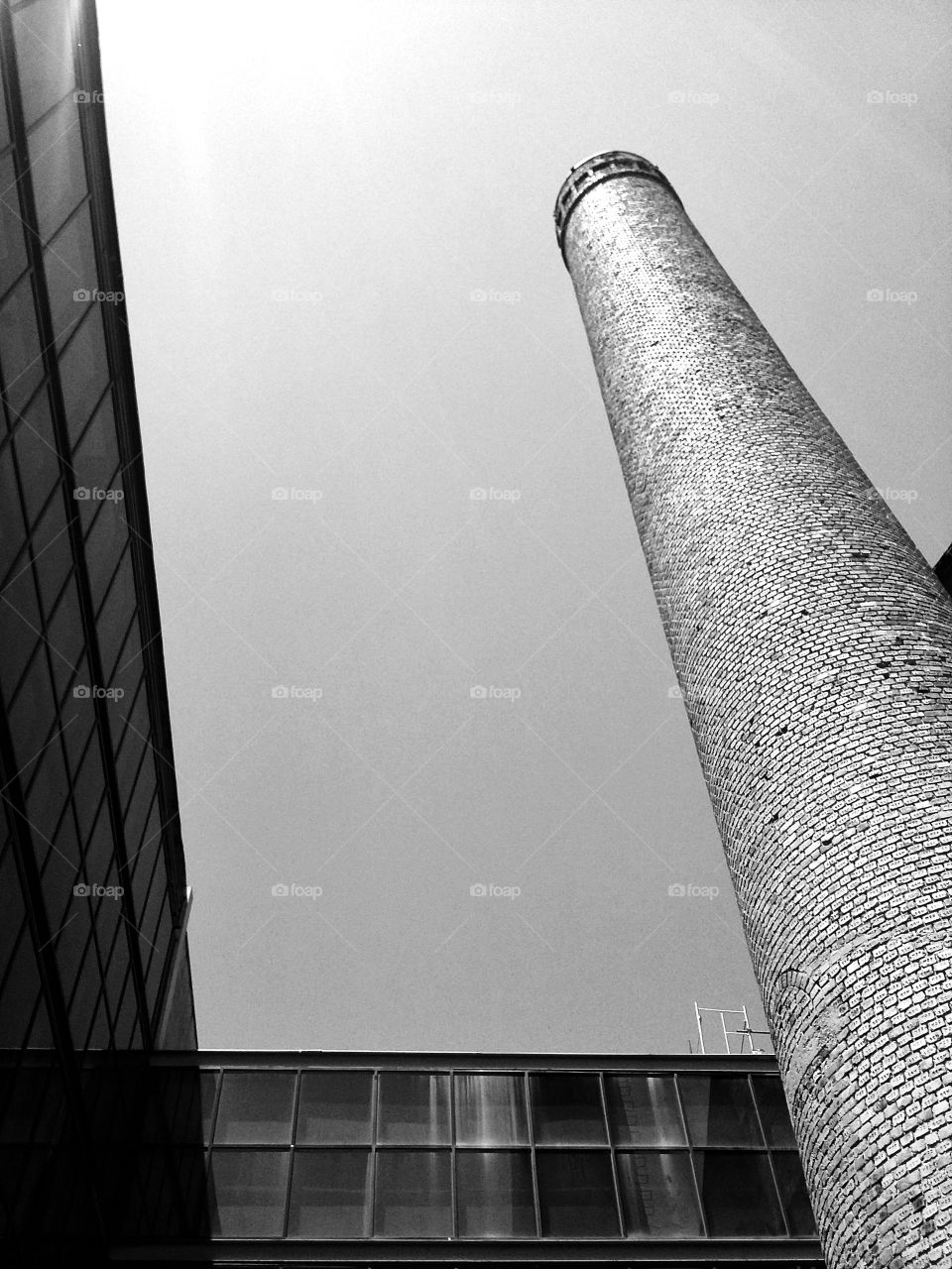 Black and White. Old factory