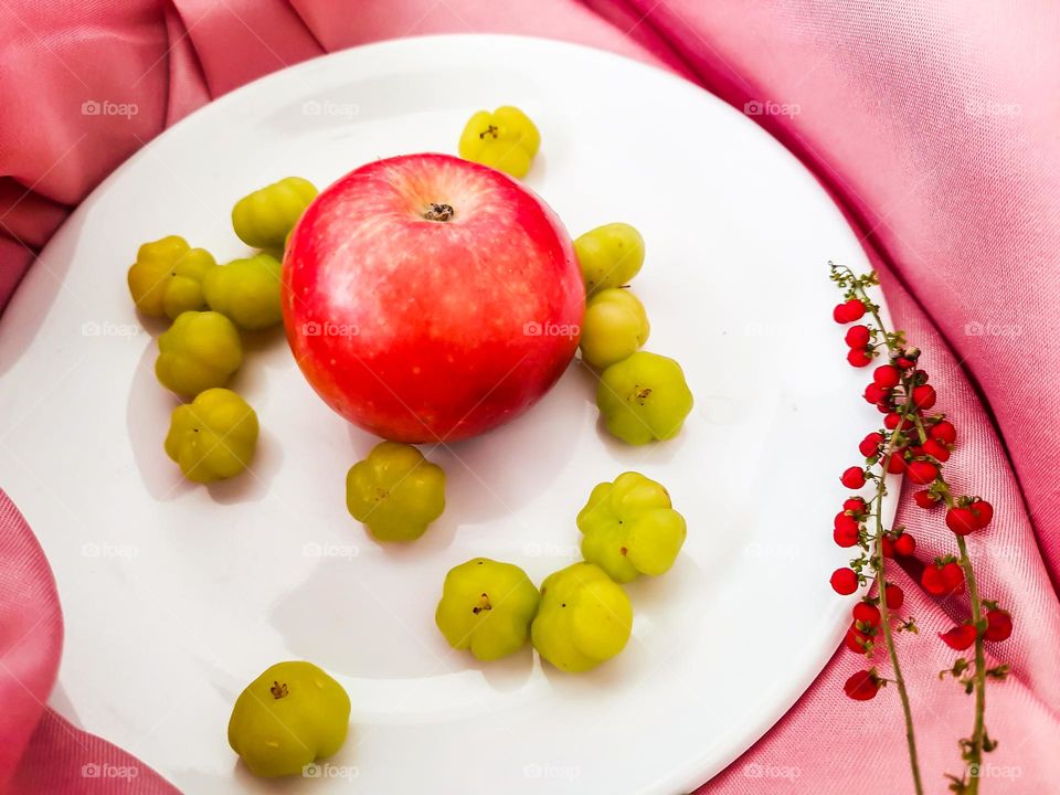 Fruits - Apple and Goose Berries