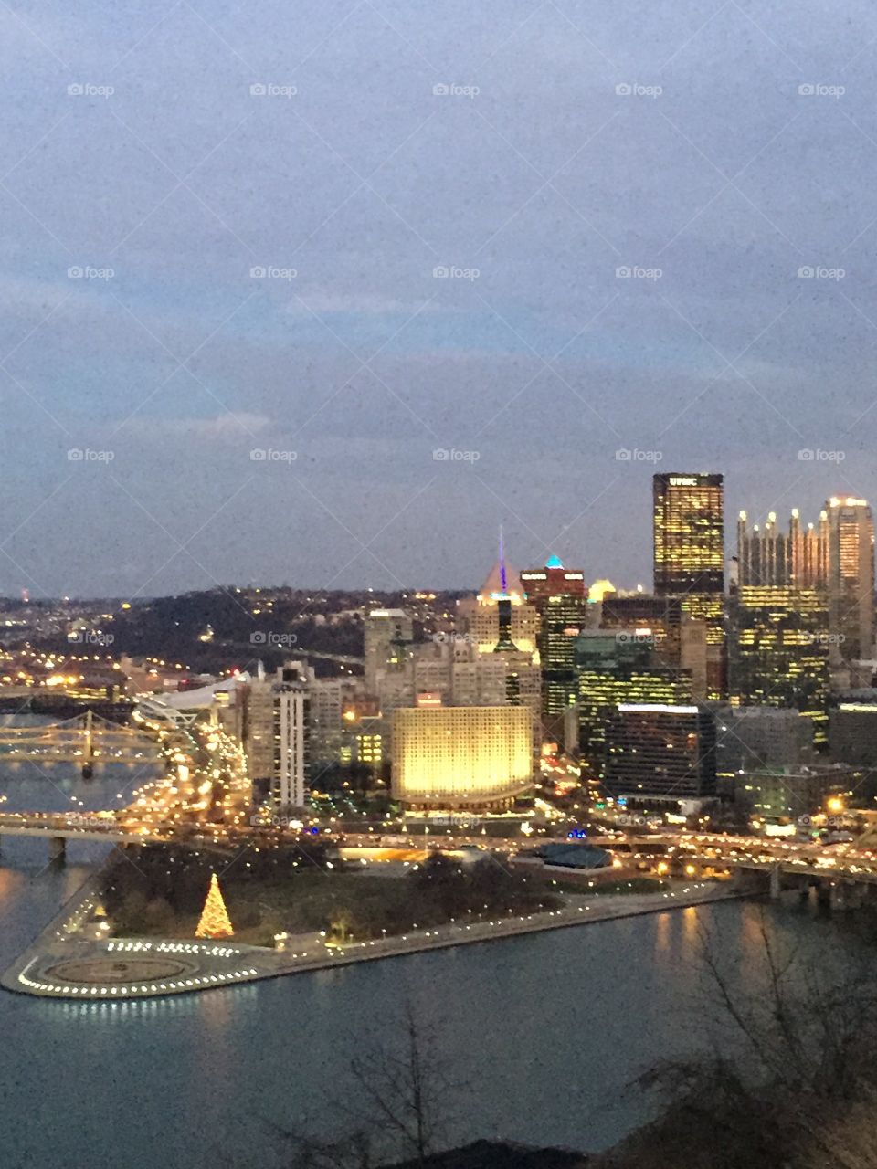 Overlooking downtown Pittsburgh 