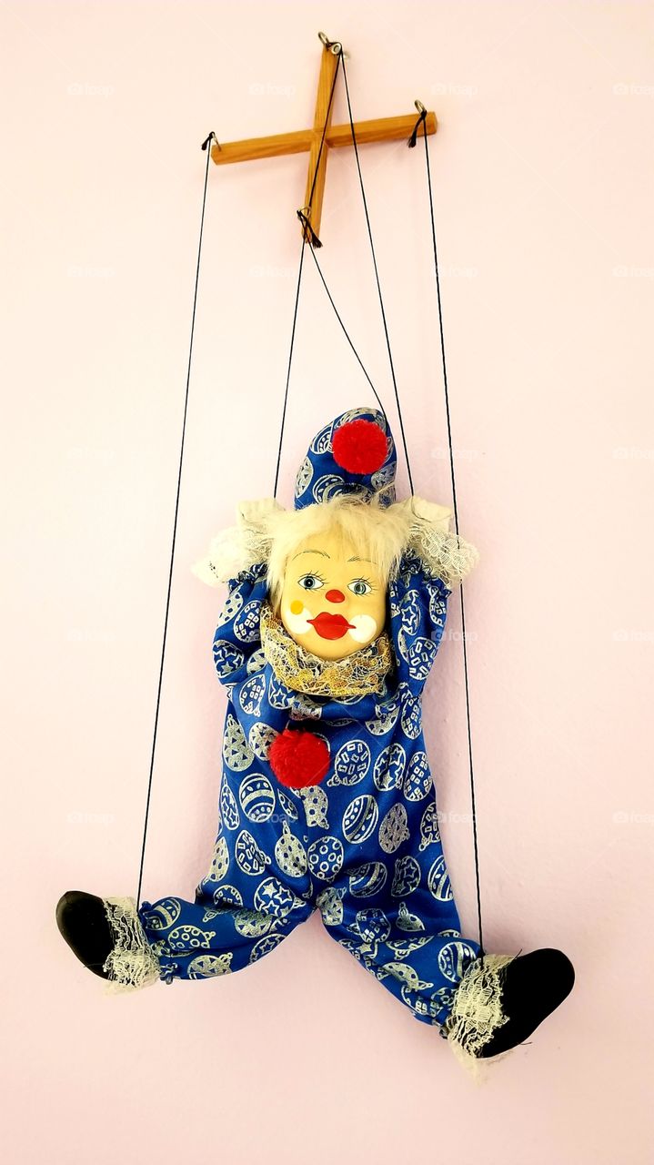 A clown on the wall