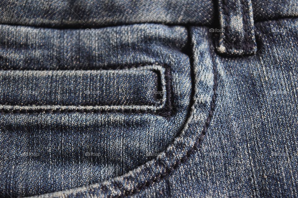 Close-up of pocket jeans