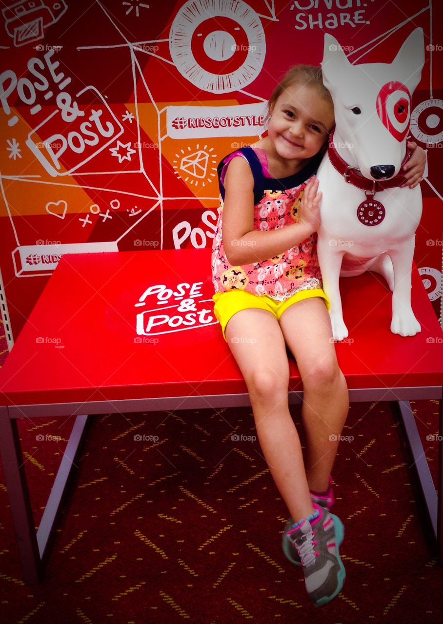 My daughter at Target