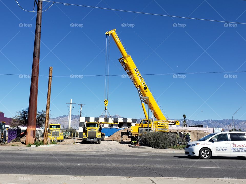 big machines doing their job