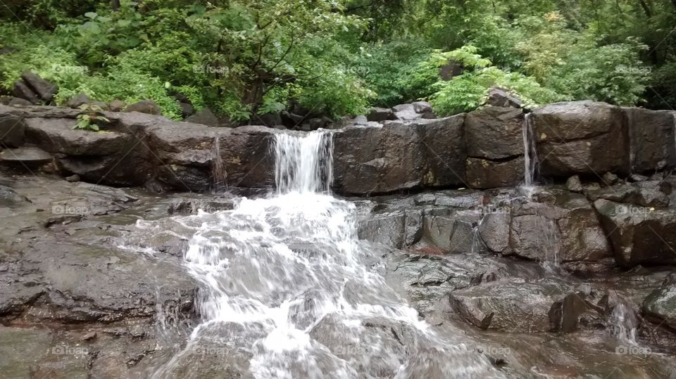 Close-up of waterfall