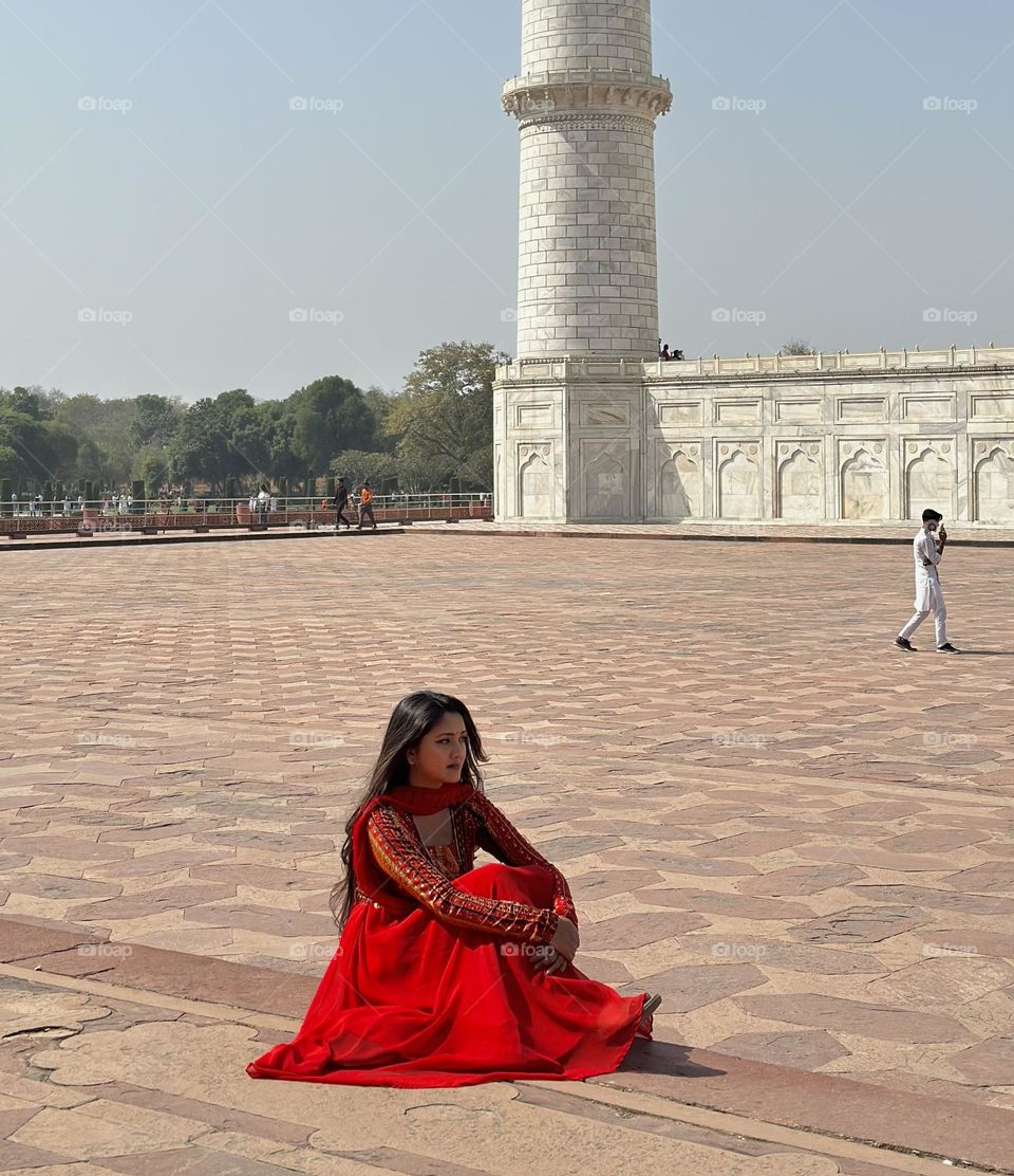 A beauty from India in red