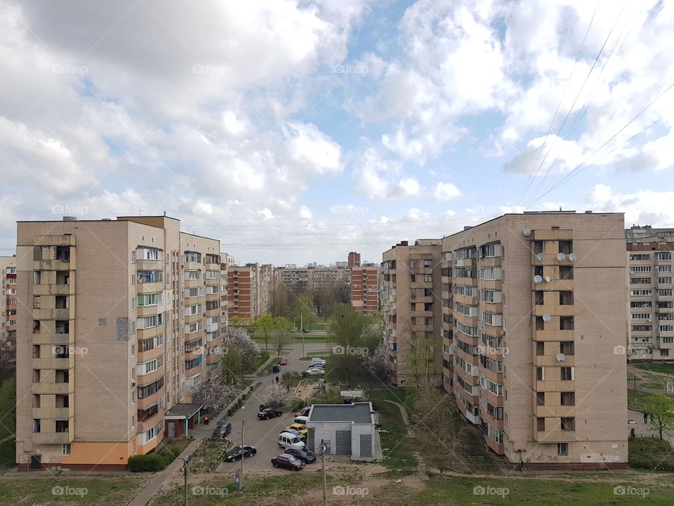 cityscape with cloud