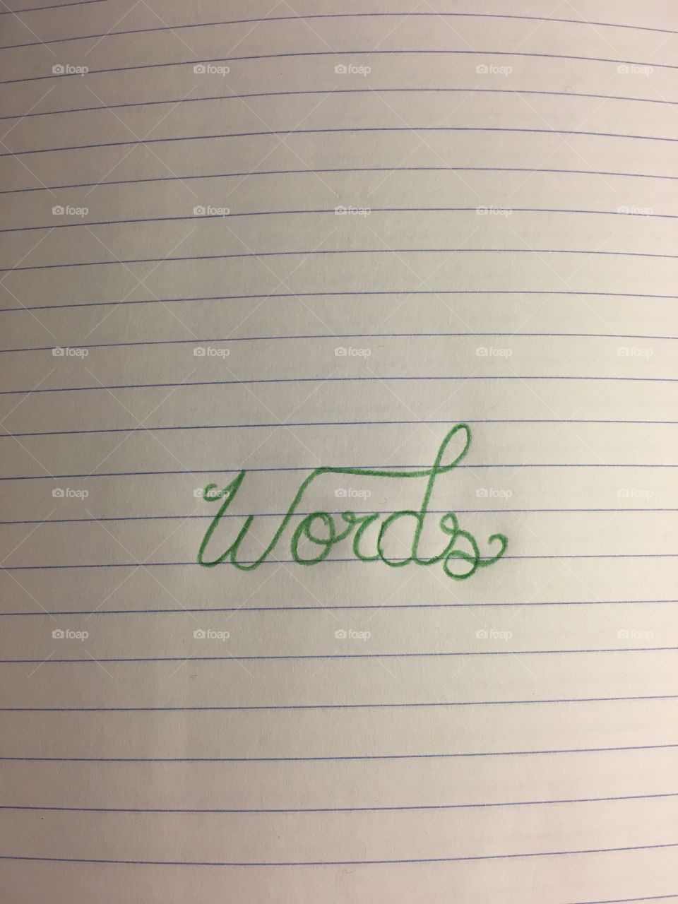 Words on a page
