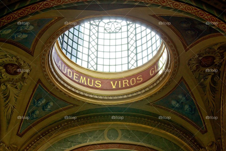detail of the ceiling of the cathedral country