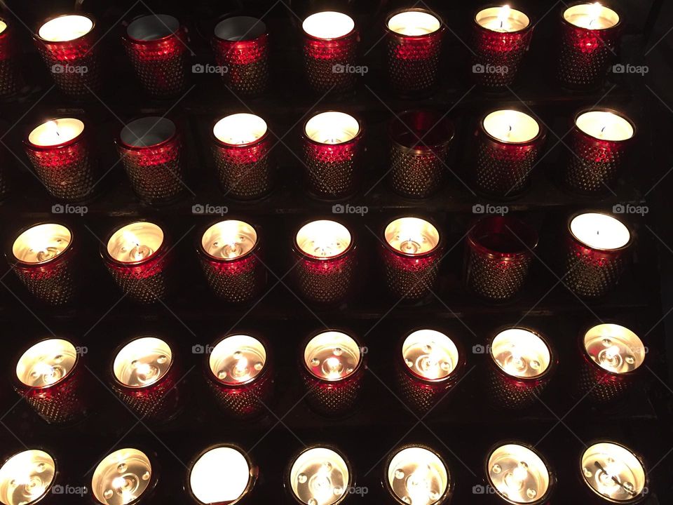 Candles in a row 