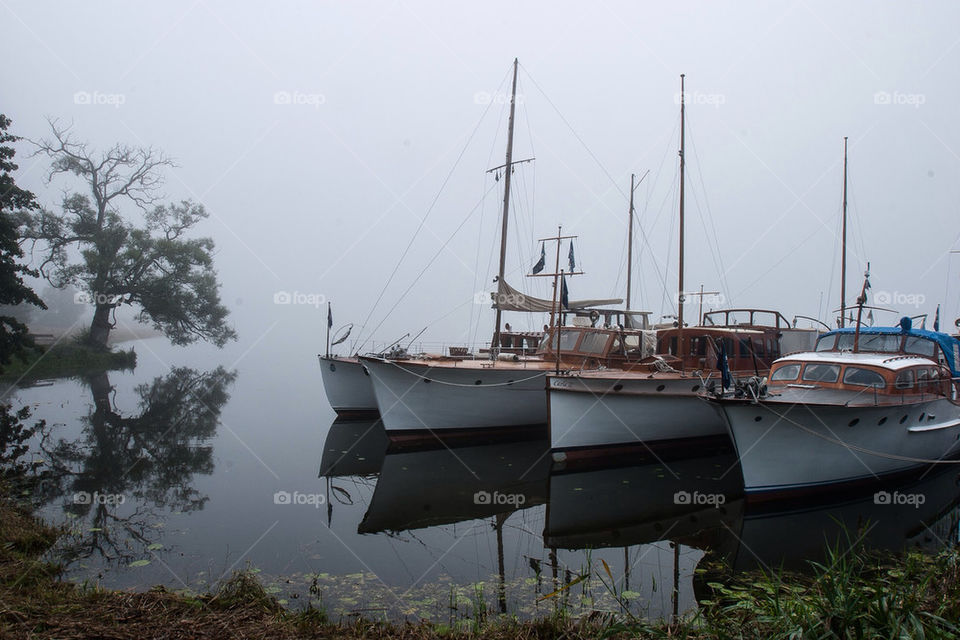 boat fog dimma gamla by stefanzander