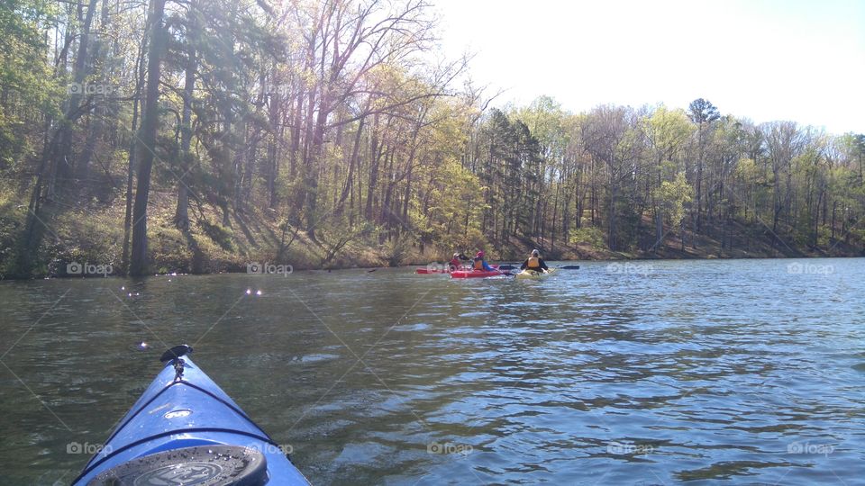 Kayaking in the first person point of view